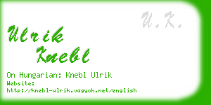 ulrik knebl business card
